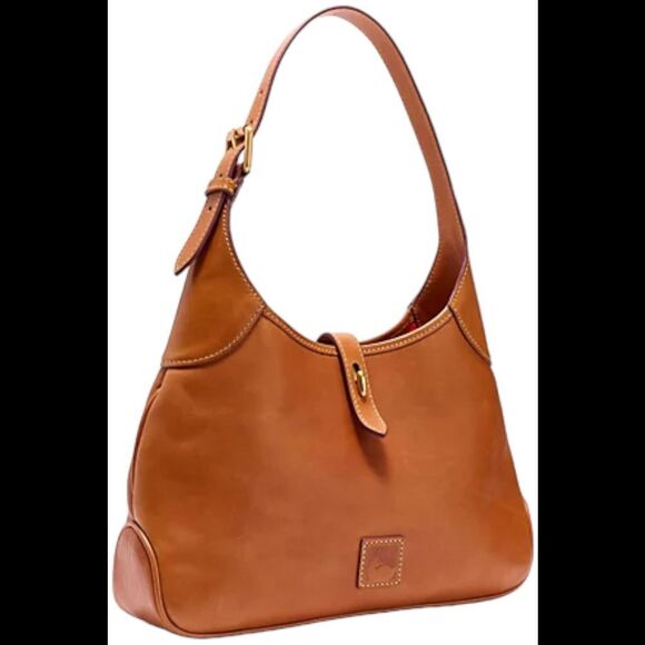 Dooney & Bourke Florentine Leather Crescent Hobo Natural